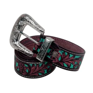 ŚWIAT WESTERNU-Pasek do spodni Turquoise